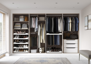 Space Luxe fitted wardrobe interior with luxury finishes
