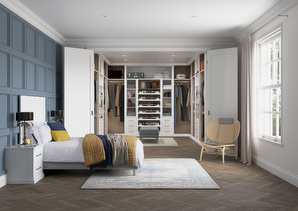 Langton white walk in wardrobe bedroom
