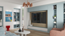 Aspen fitted living room furniture in fjord finish
