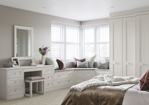 Croft fitted home office furniture in white finish