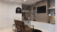 Elkin frost fitted living room furniture in Exeter showroom