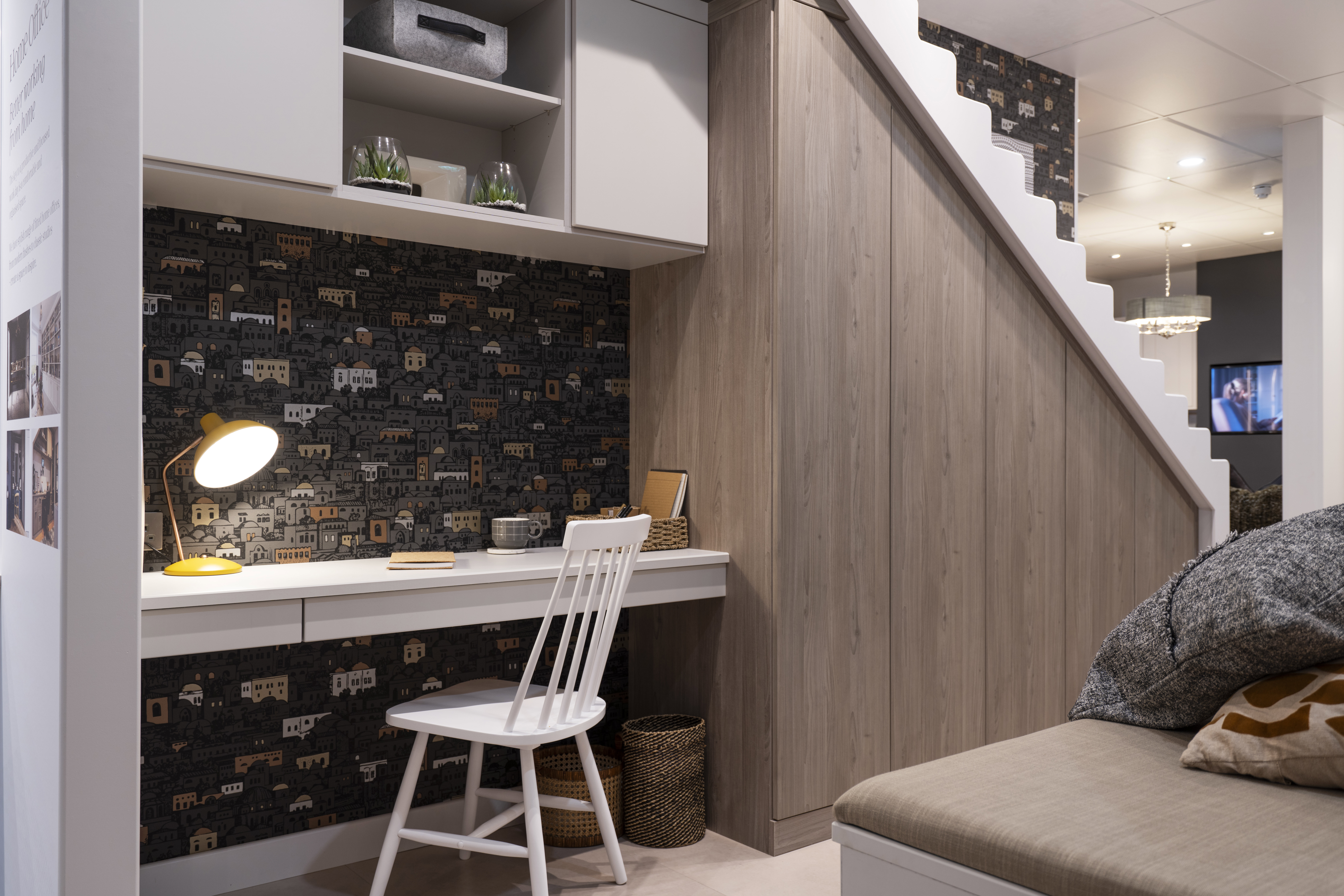 Grey understairs fitted storage
