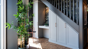Dust grey understairs shaker storage