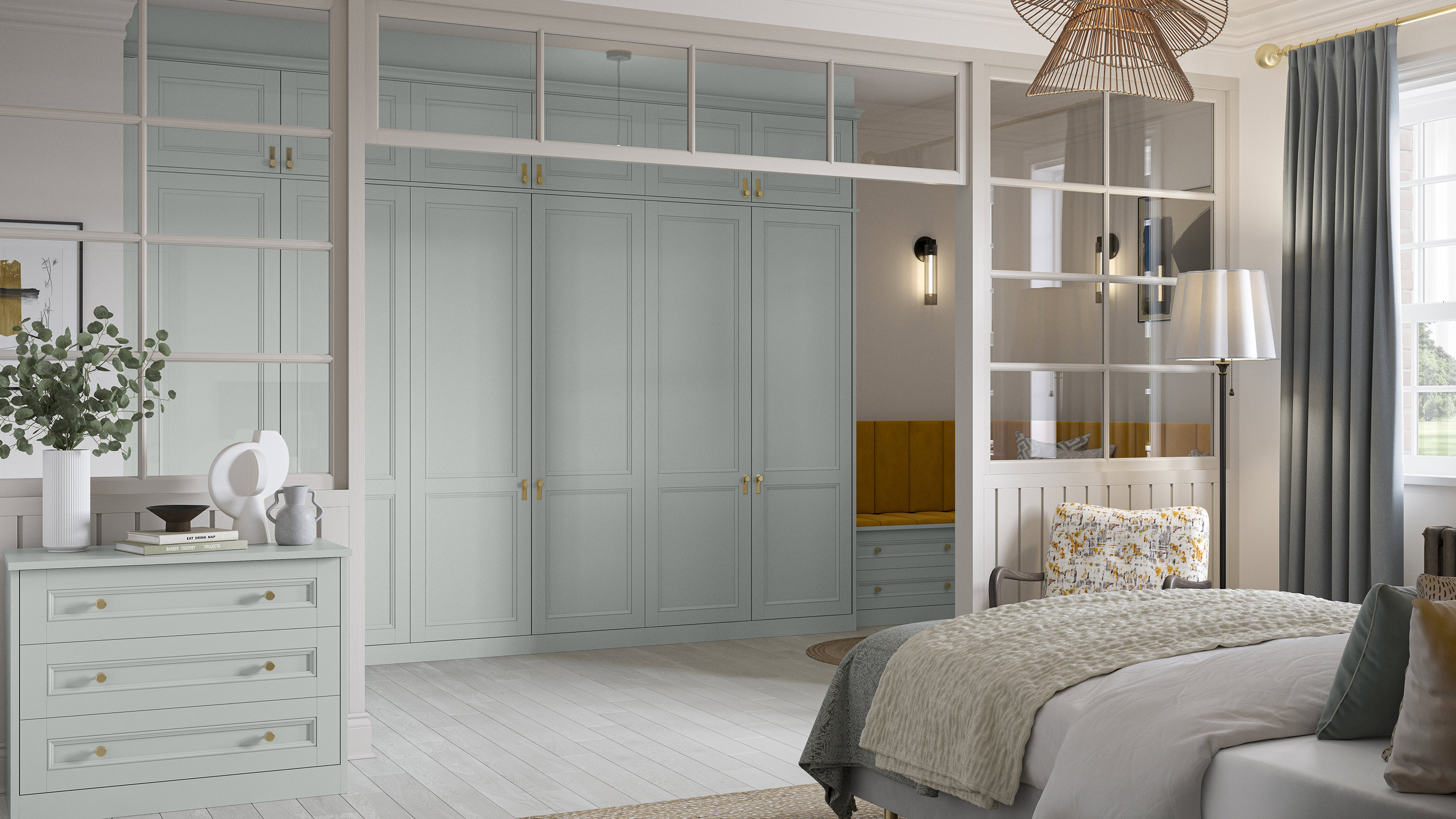 Cliveden Green Tea Fitted Bedroom Furniture