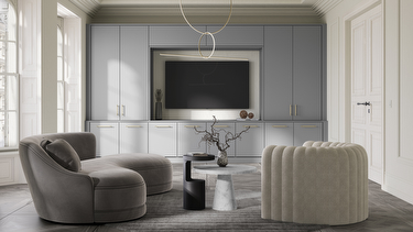 Aspen silver grey tv unit