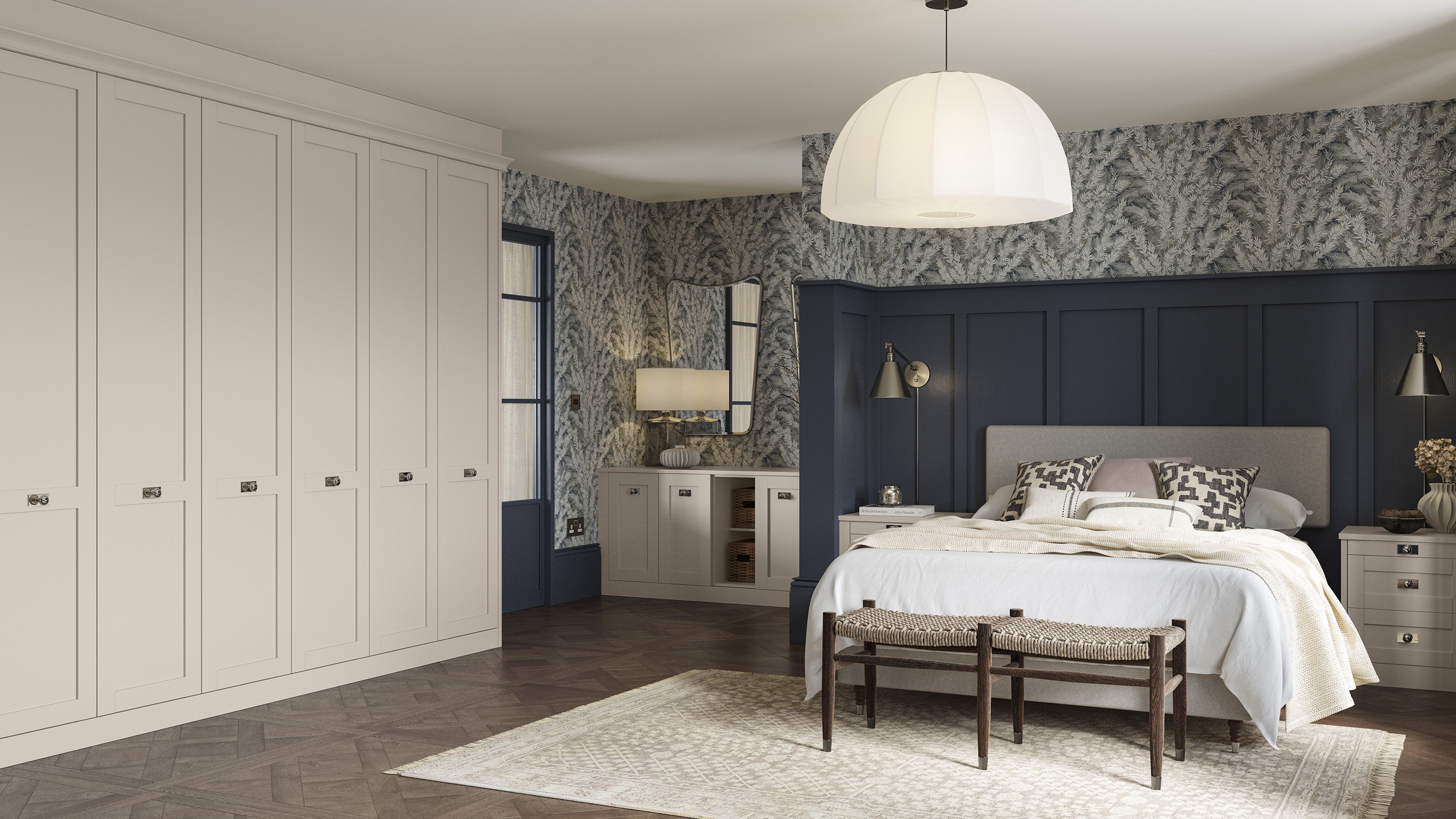 Elemore Light Praline Fitted Bedroom Wardrobes