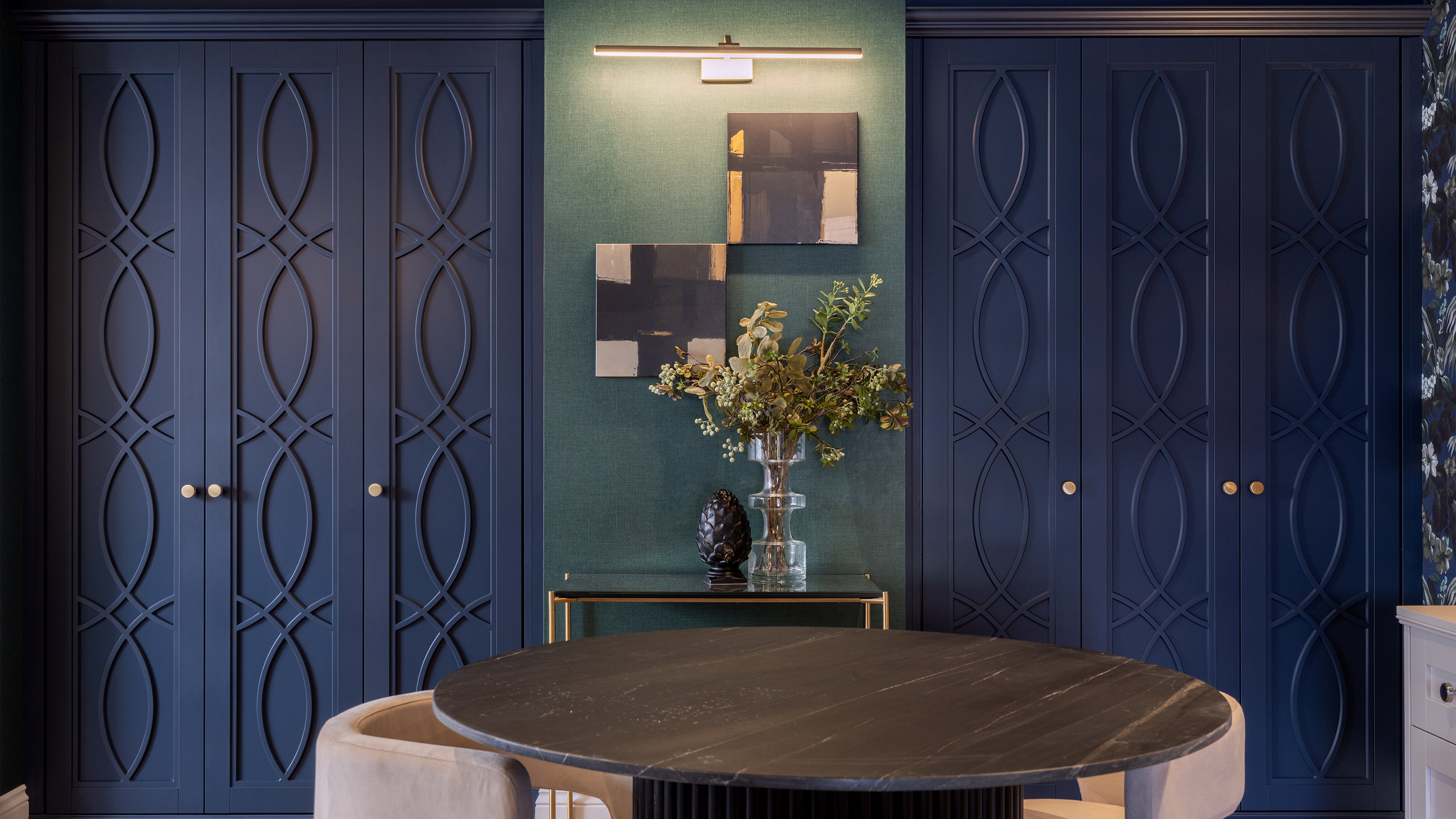 Langton colbalt dining room at Gateshead showroom