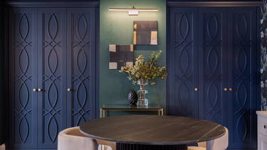 Langton colbalt dining room at Gateshead showroom